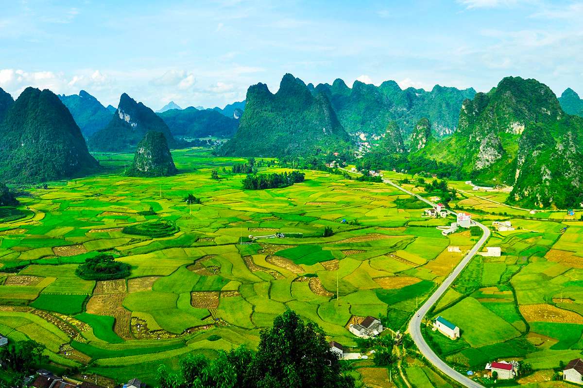 Apercu de Cao Bang, un point de vue le long de Trung Khanh