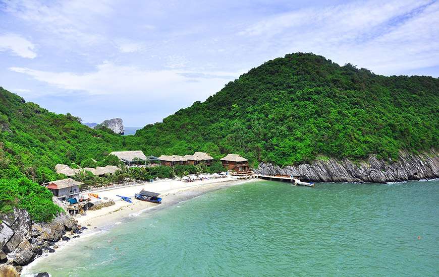 Resort et plage de Monkey Island