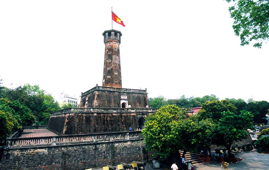 Citadelle de Ha Noi, tour de drapeau de Hanoi, visite de la capital du Viet Nam