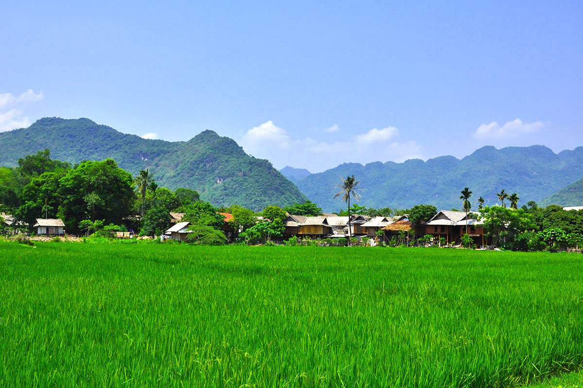 Lac village, vallée de Mai Chau, visite de Mai Chau, le nord du Vietnam