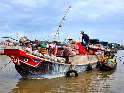 Marché flottant et découverte culturelle du delta du Mékong, 2 jours et 1 nuit