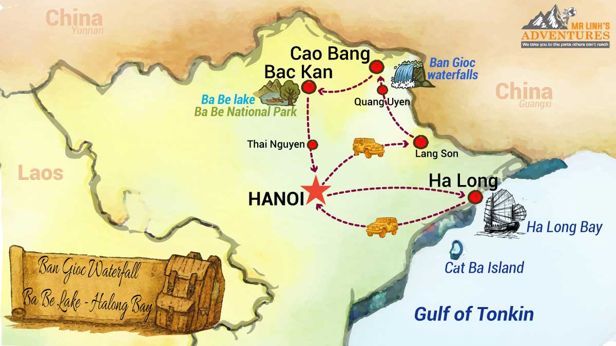 Adventure Ban Gioc Waterfall - Ba Be Lake - Halong Bay 5 days 4 nights 