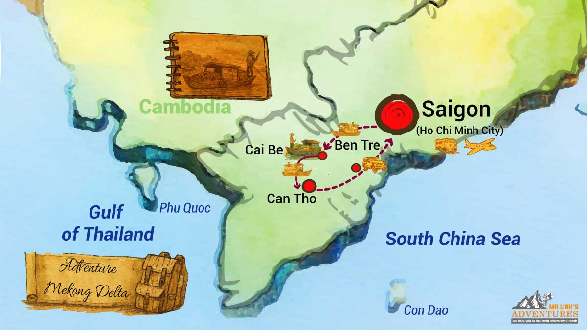 3 jours d'aventure dans le Delta du Mékong 