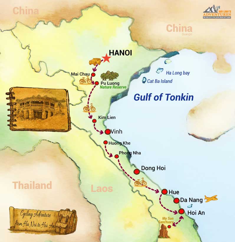 Cycling Adventure from Hanoi to Hoi An 12 days 11 nights