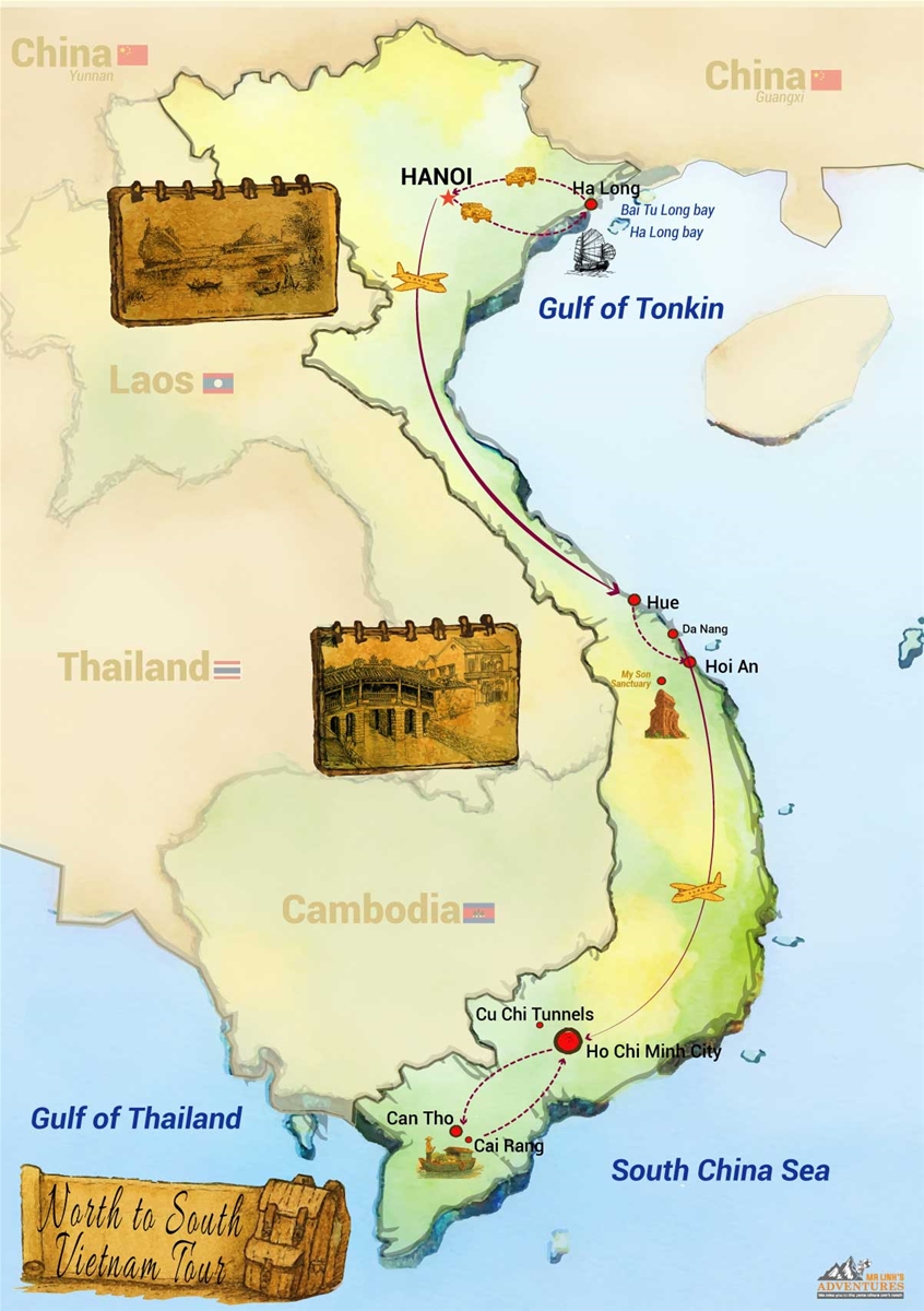 North to South Vietnam tour package 12 days 11 nights