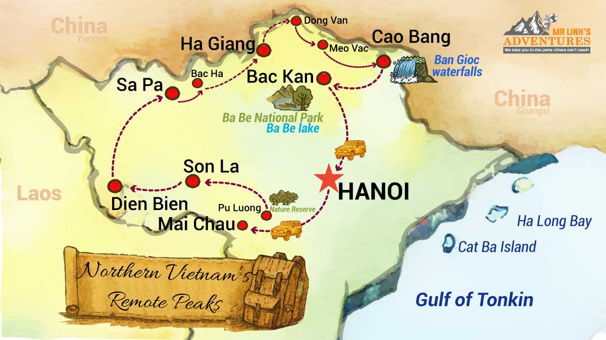 Northern Vietnam’s Remote Peaks 15 days 14 nights
