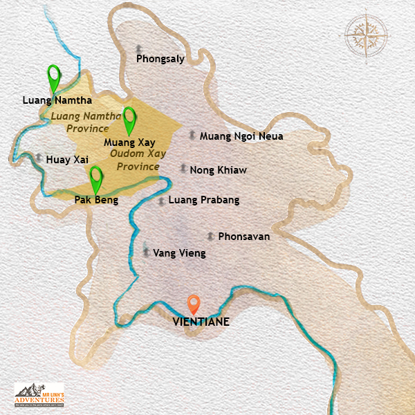 Location of Northwest Laos northwest-map