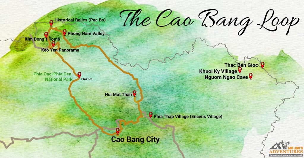 Map of the Cao Bang Loop cao-bang-loop