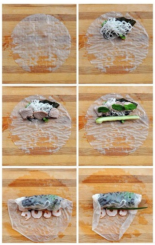 How to roll Spring Rolls rolling-goi-cuon