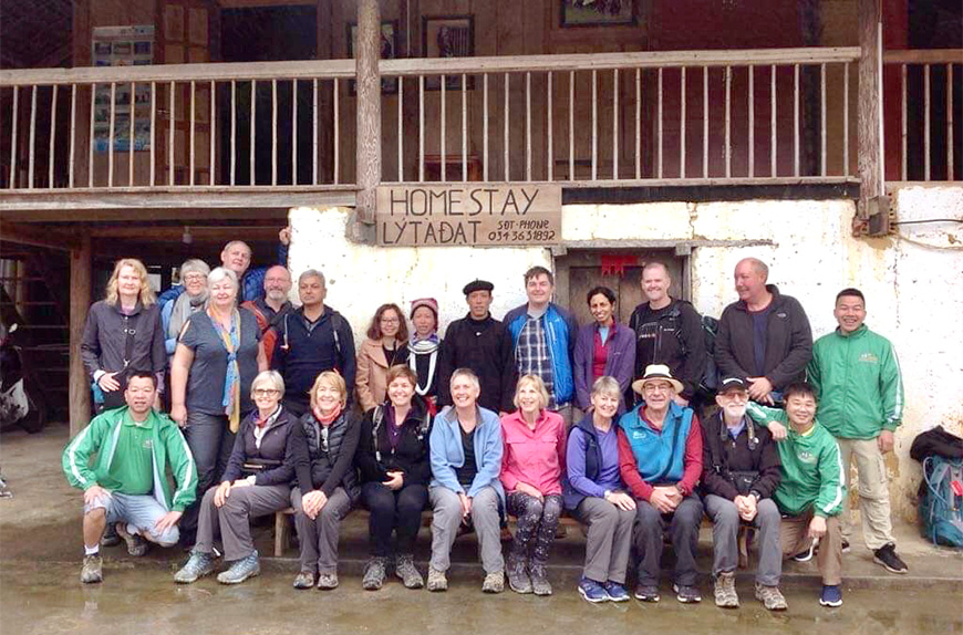 Group of tourists on a Homestay Tour - Vietnam Northern Loop 