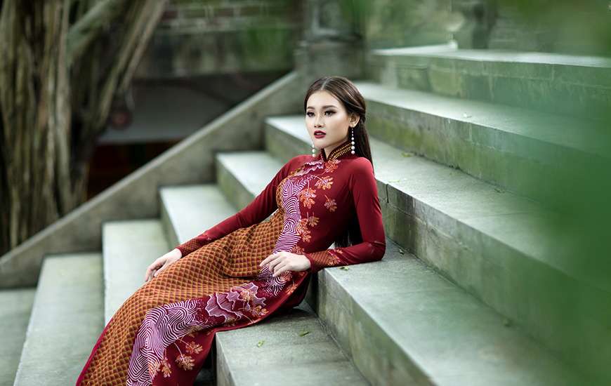 ao dai made from silk