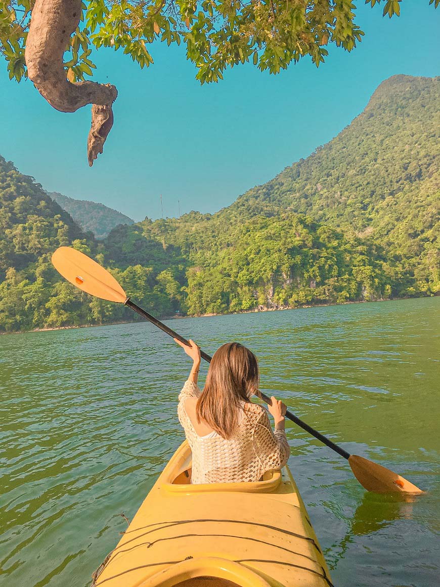 Kayaking experience at Ba Be Lake