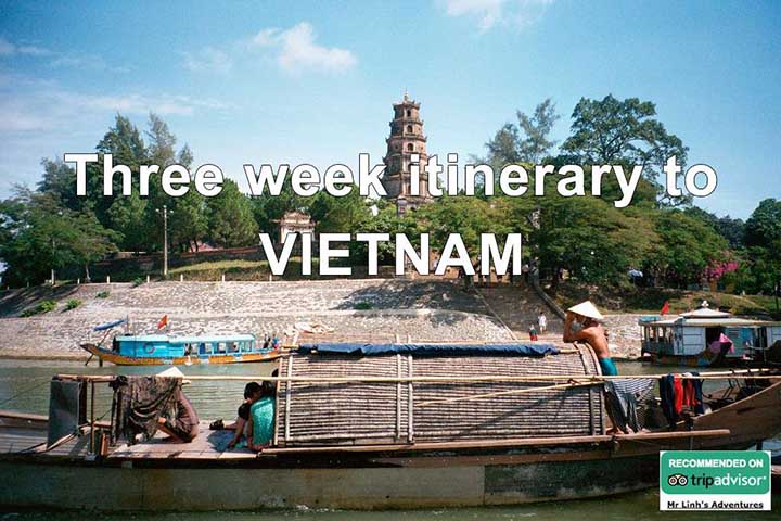 Three week itinerary to Vietnam