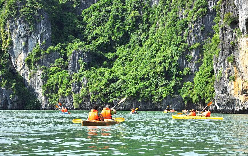 Kayaking on Lan Ha bay
