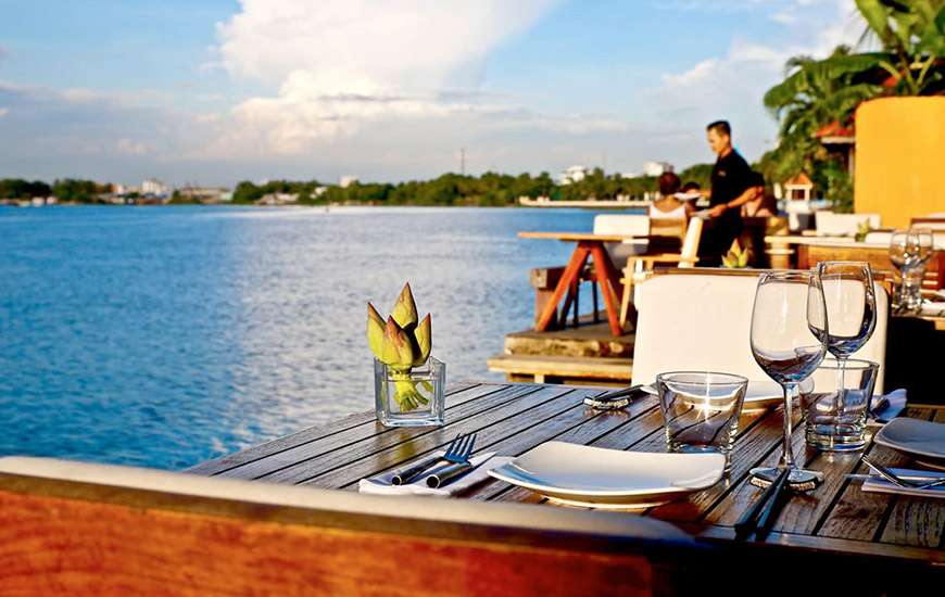 The deck Saigon - Riverside restaurant. Ho Chi Minh city