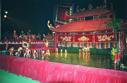 water puppet show