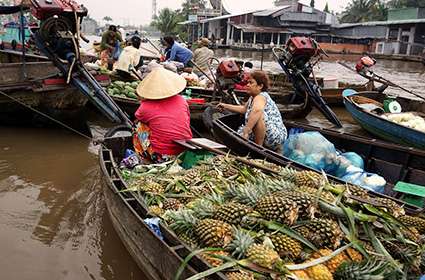 Cai Be’s colourful floating market