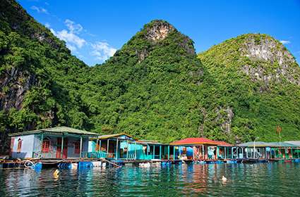 Fishing Village at Ha Long Bay